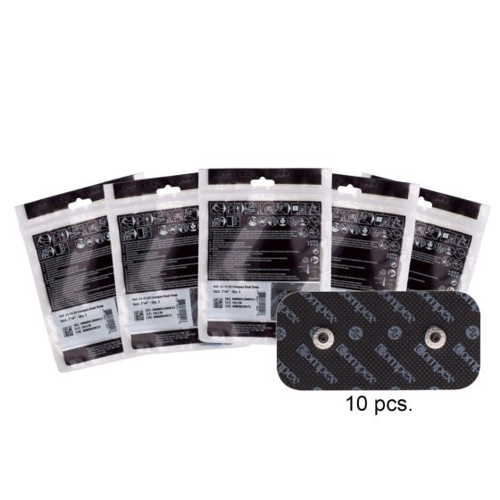 set 12 electrodes for COMPEX (8 units 50x50 mm with + 4 units 50 x100 mm  with 2 SNAP )