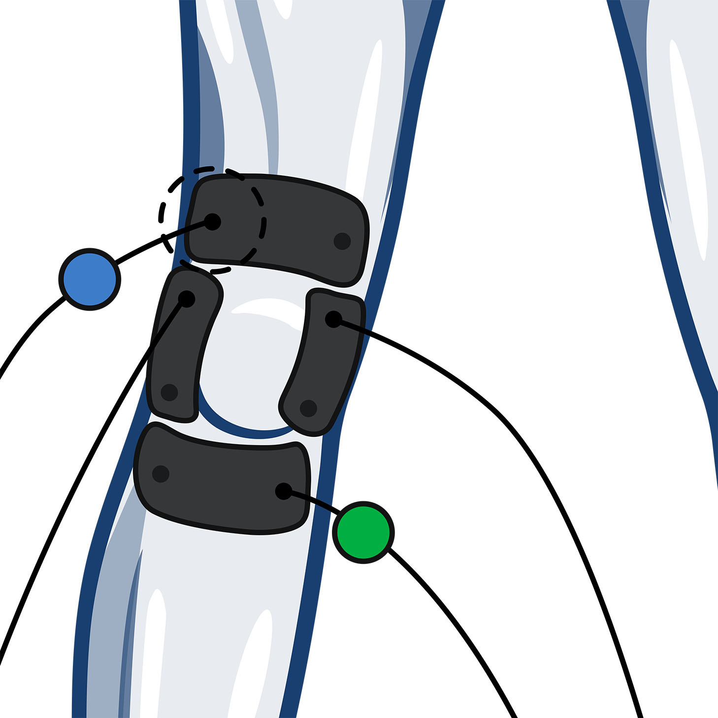Placement et Position Electrode Compex pour Fesses et Fessier sur