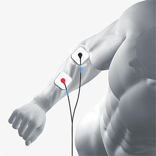 Later anterior deltoid head Electrode Placement for Compex Muscle  Stimulators 